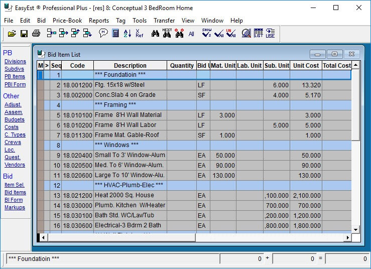 Construction Bidding Software